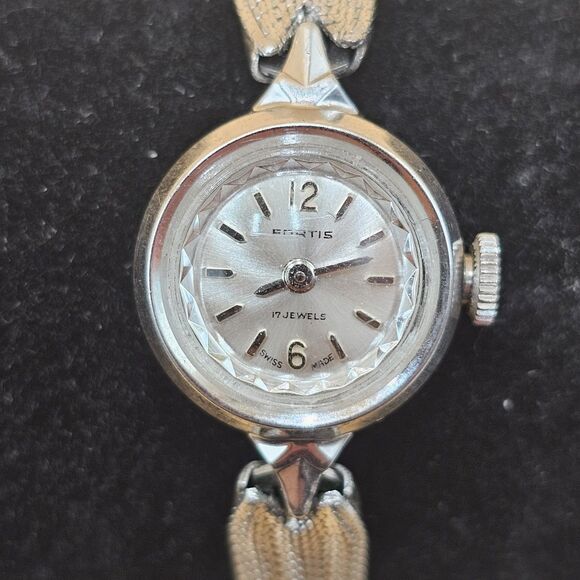 Vintage Fortis 17J Mechanical Ladies Watch On 1/20 10k GF Bracelet For Repair main image 5
